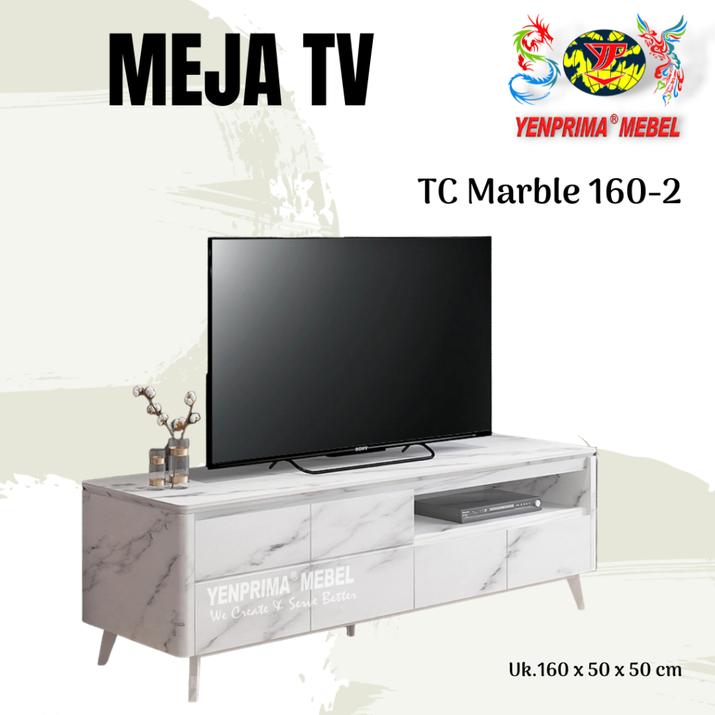 [YENPRIMA] Meja tv siantano marble TC 160-02 / Meja tv / Meja televisi / Meja