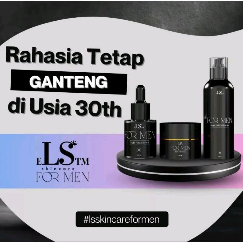 LS skincare paket for men original BPOM paket pemutih untuk pria wajah bersih