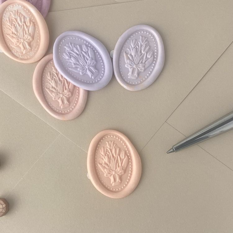 

EMELINE 1 Pcs Wax seal sticker coinbulat instan Self adhesive wax seal sticker / hiasan undagan vintage harry potter