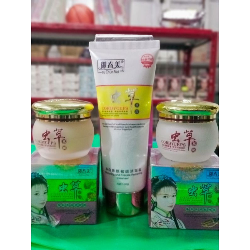 YU CHUN MEI ORIGINAL TAIWAN  3 in1isi*Facial Foam*Cream Siang (A)*Cream malam (B)