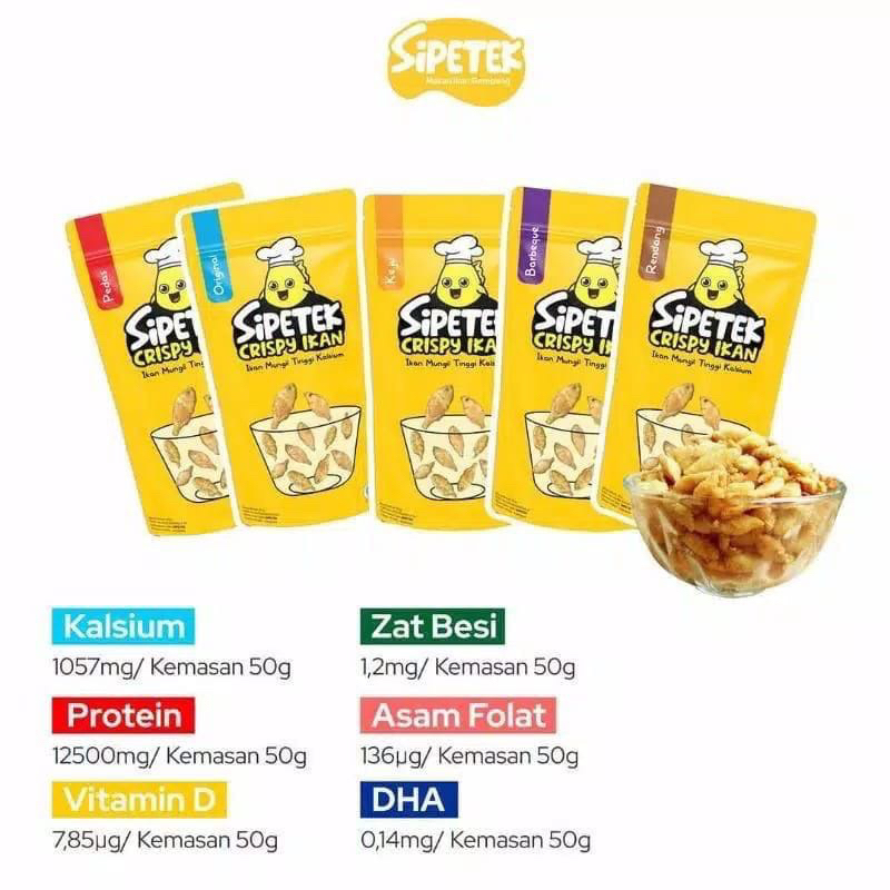 SIPETEK CRISPY IKAN PETEK LAUK CEMILAN SEHAT