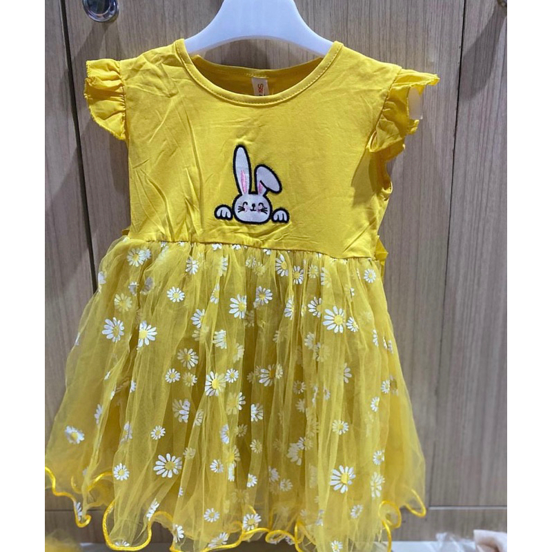 Dress Tile Kombinasi Kaos Import Anak Perempuan Lucu
