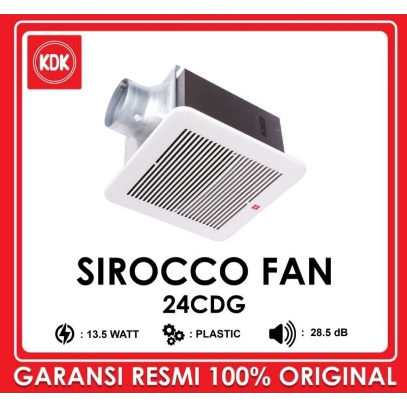 KDK 24CDG Ceiling Mount Sirocco Exhaust Fan 24 Cm 14 Watt
