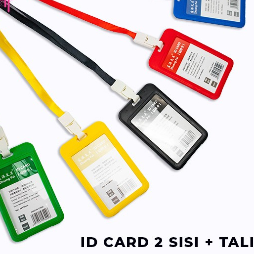 

(1 SET) Name Tag ID Card B1+Tali Lanyard Name Tag Card Holder Bagus |VT