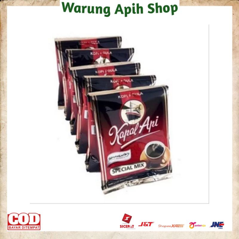 

Kopi kapal api spesial mix 1 renceng isi 10 sachet kopi + gula