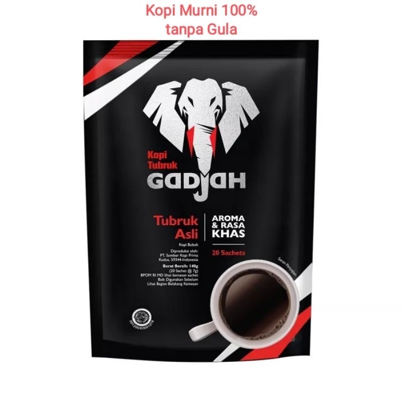 

Kopi Tubruk Gadjah Pouch 20 Sachet x 6 gram