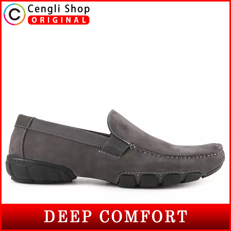 HM029 HUSH PUPPIES SEPATU LOAFER PRIA ORIGINAL LOAFERS KULIT ASLI ORI ABU GREY
