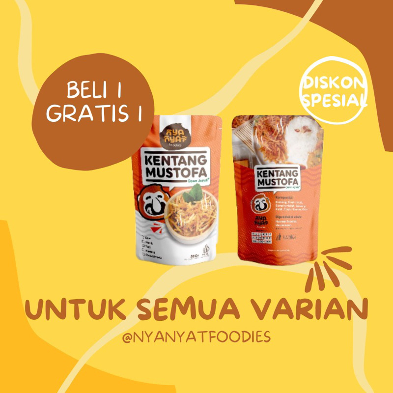 

kentang mustofa daun jeruk buy 1 get 1 pouch ( manis+ pedas)