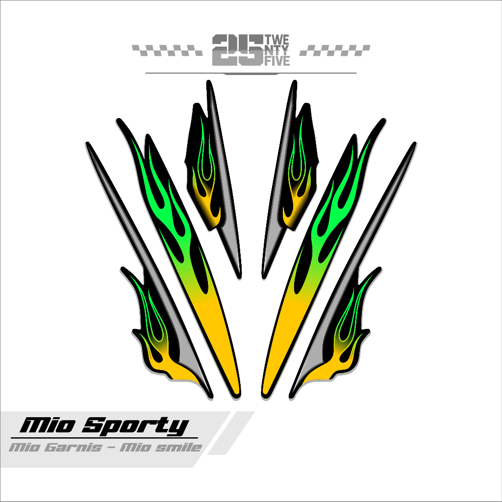 STRIPING MIO SPORTY/VARIASI 9/DASAR HITAM/STIKER MIO/STICKER MIO SPORTY/STIKER MIO SPORTY LAMA/MIO L