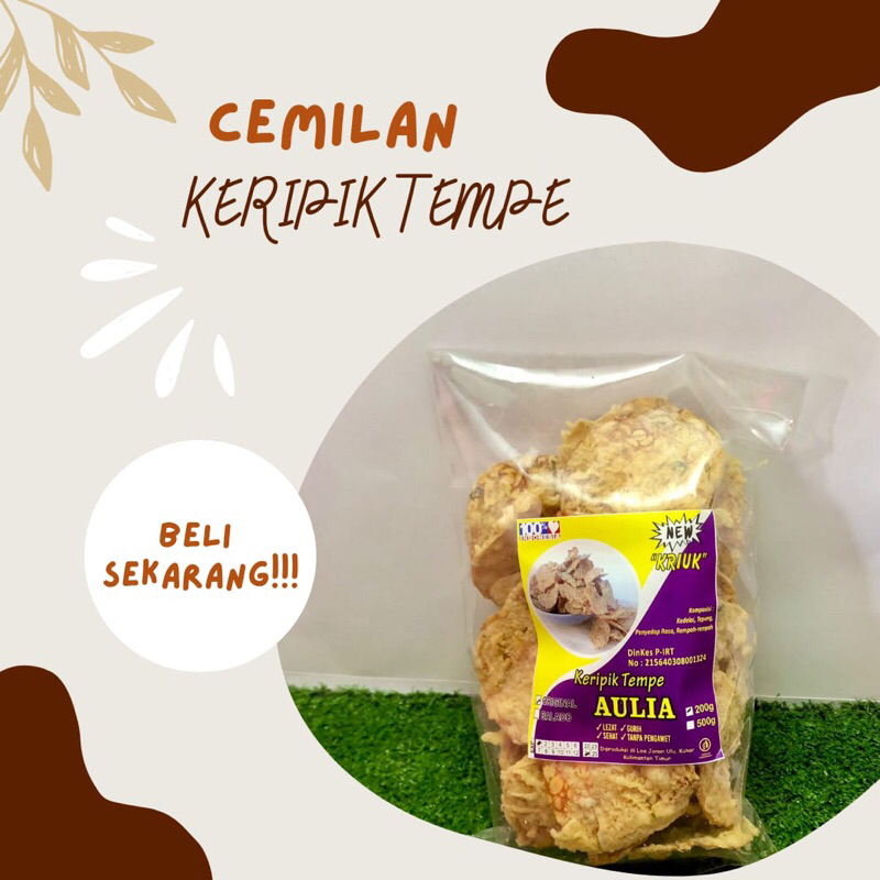 

[READY]KERIPIK TEMPE AULIA KHAS KALIMANTAN TIMUR 200g