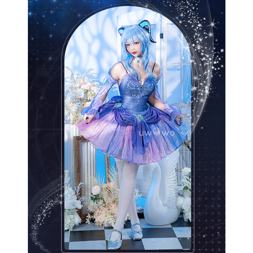 PRE-SALE UWOWO Genshin Impact Fanart: Ganyu Ballet Dress Ganyu&Keqing Cosplay Costume