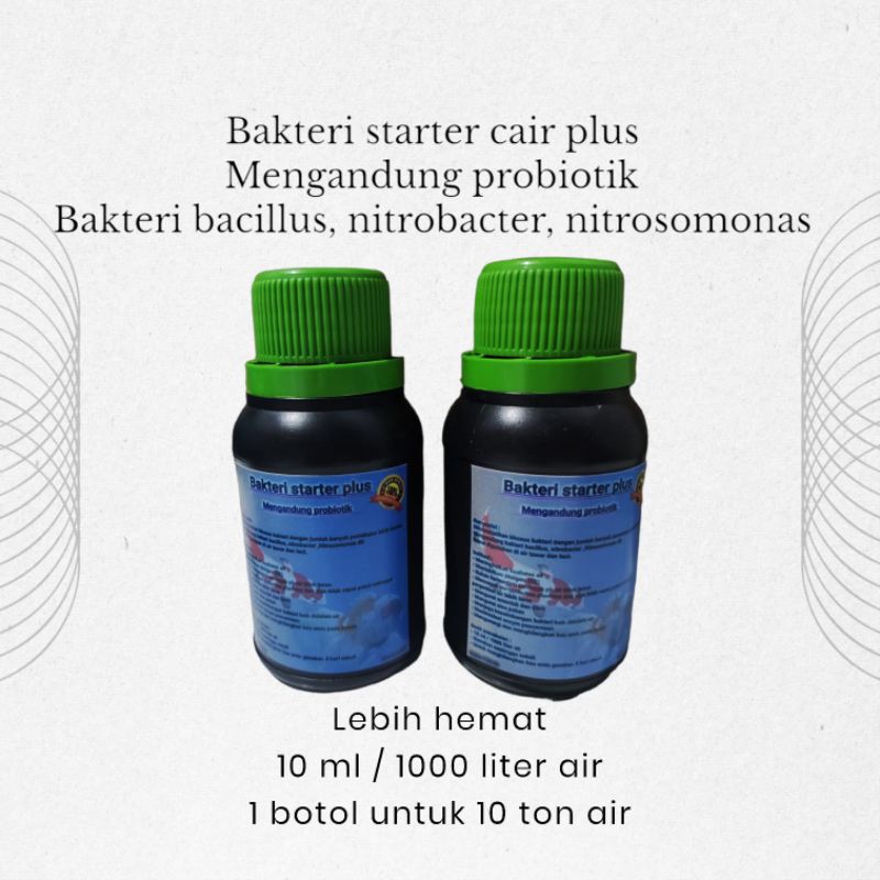 Bakteri starter cair plus 100 ml / bakteri starter / bakteri starter aquarium / bakteri starter cair