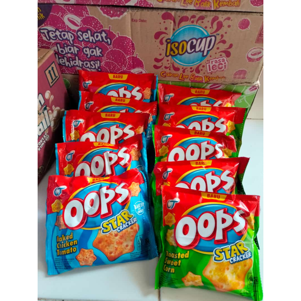 

OOPS Crispy Crackers 12 GRAM SNACK OOPS (5 BUNGKUS)