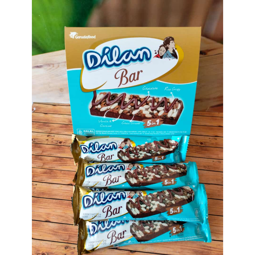 

Dilan Bar coklat Cokelat Krispi Karamel (5 saset)