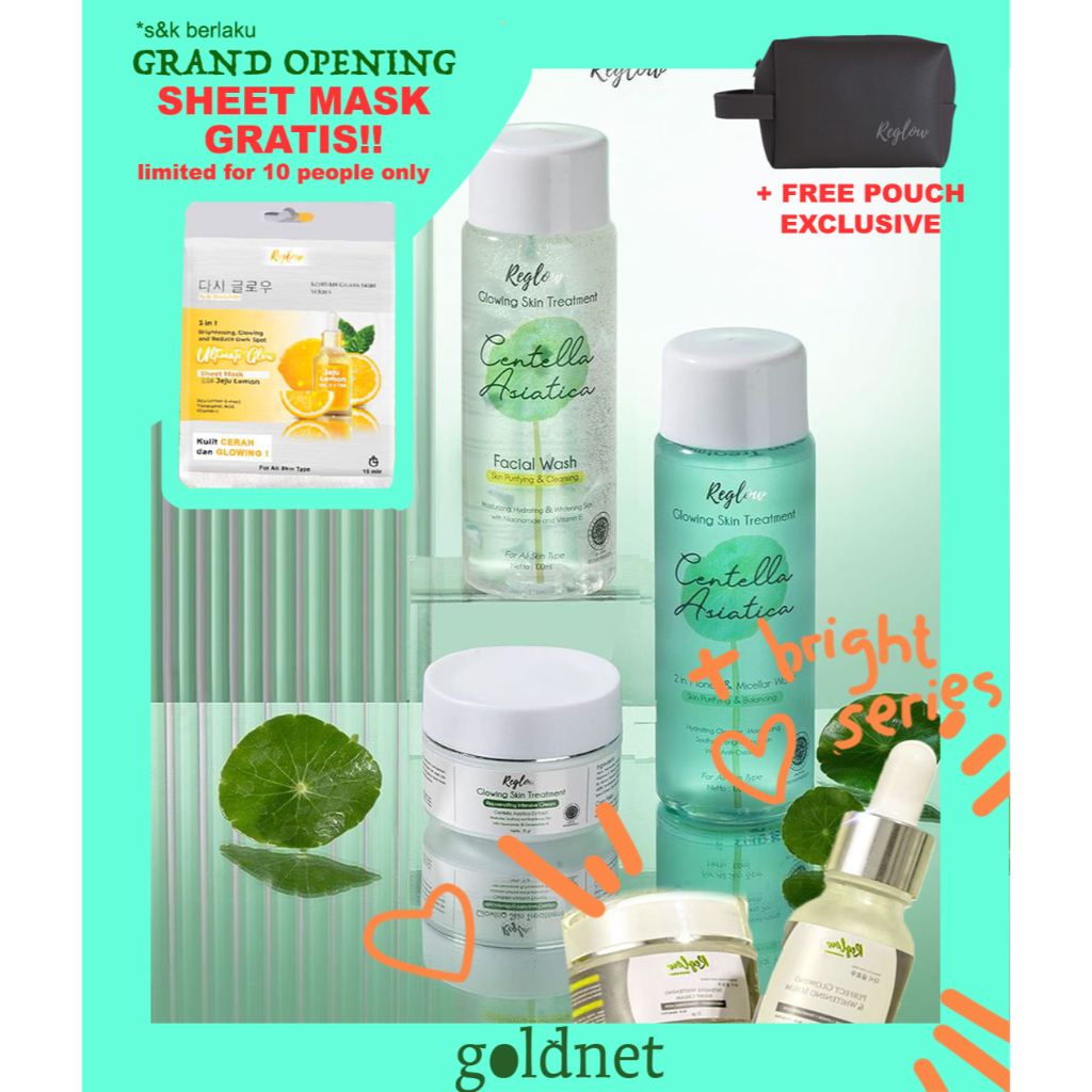 Reglow Original dr. Shindy Skincare Komplit Set Glowing  Korean Treatment Glass SKIN SERIES 100% BPO