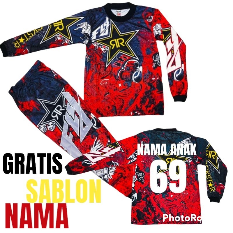 SETELAN BAJU ANAK MOTOR CROSS, SETELAN BAJU ANAK MOTOR BALAP, SETELAN BAJU ANAK MOTOR TRAIL