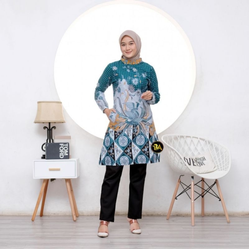 Deresmili - Tunik Batik Wanita Dewasa Terbaru 2023 Baju Kerja  Baju Kantor - Tunik