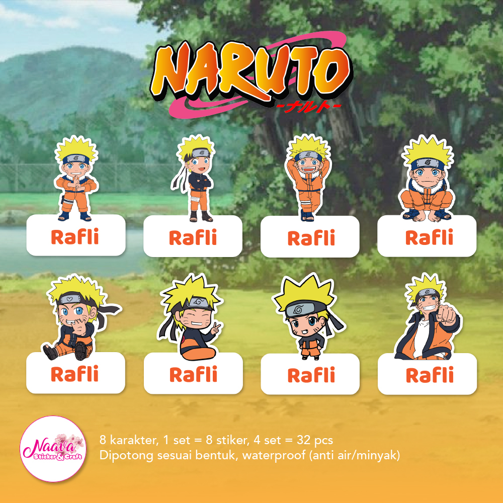 

STIKER LABEL BUKU BERDIRI CUSTOM NAMA ANAK - NARUTO