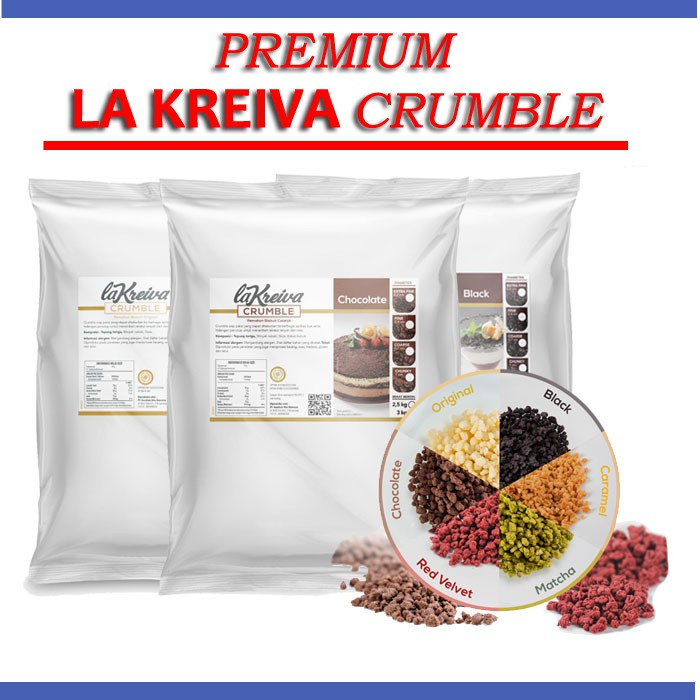 

LA KREIVA Cookie Crumble (Extra Fine / Halus) REPACK 100 250 500 GR - Topping Crumb