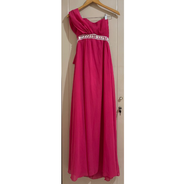 Gaun pesta mewah pink luxury Party gown pink classy elegant Lady night
