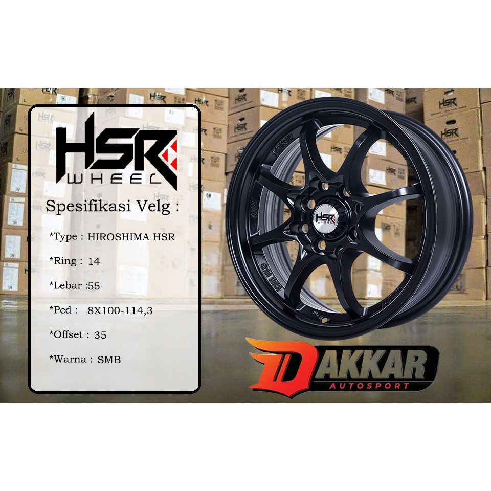velg mobil brio ring 14 hsr hiroshima ce28 untuk agya airev avanza dll