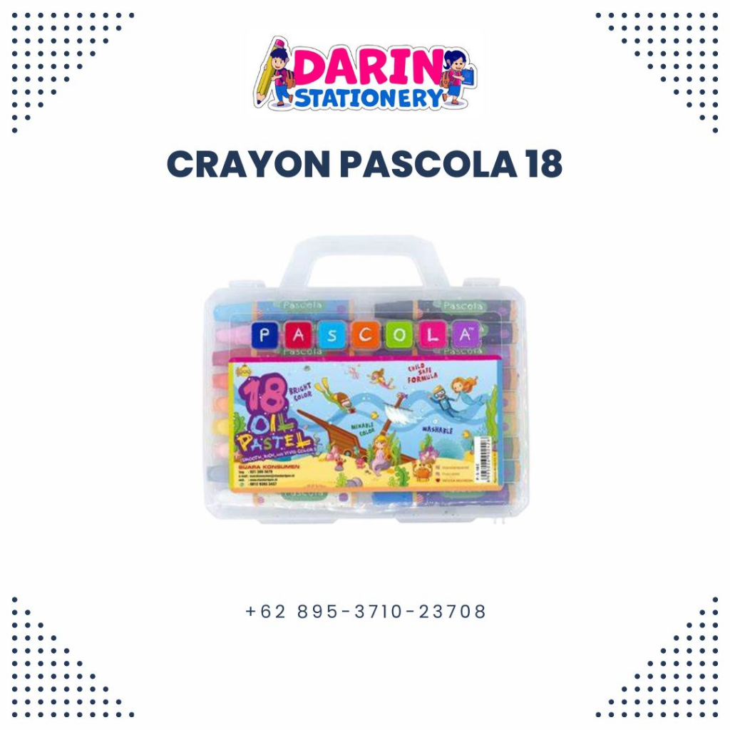 

Pascola Oil Pastel 18 / Set ( Crayon / Pewarna / Coloring )