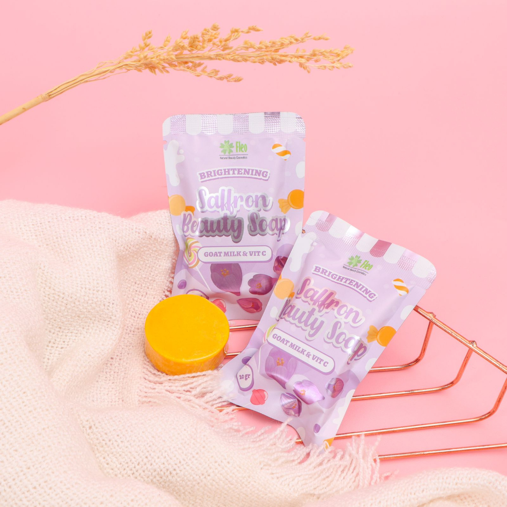SABUN FLEO BRIGHTENING SOAP / SABUN FLEO WITH GOAT MILK & VIT C / SABUN WAJAH DAN BADAN TERLARIS