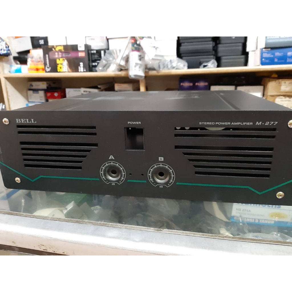 Box Power Amplifier Stereo BELL M277 Original Bahan Tebal Dan Bagus Original BELL