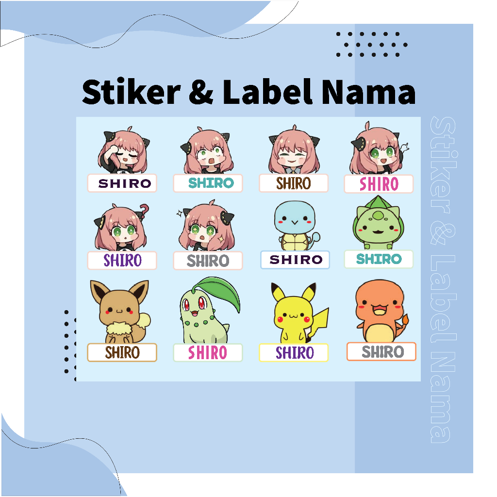 

Stiker Anak Custom/Label Nama Karakter