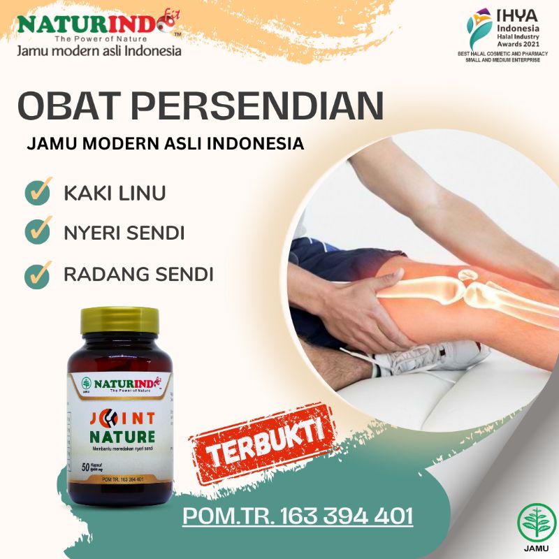 obat persendian kaki linu nyeri sendi  herbal naturindo