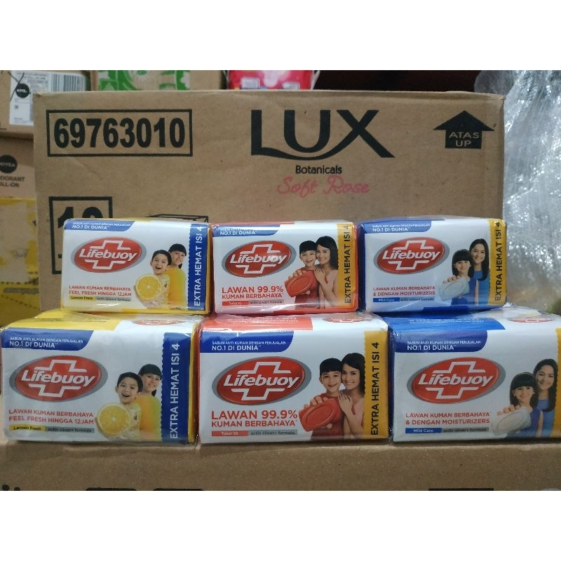 lifebuoy sabun batang 110gr isi 4 batang