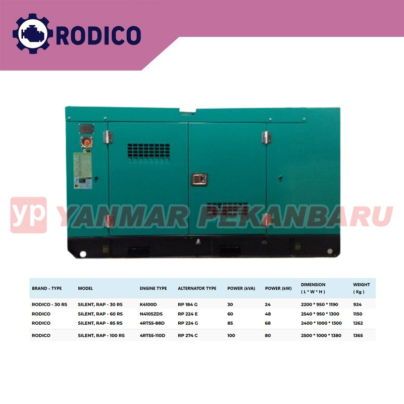 Genset Bensin / Gasoline Generator Silent RODICO