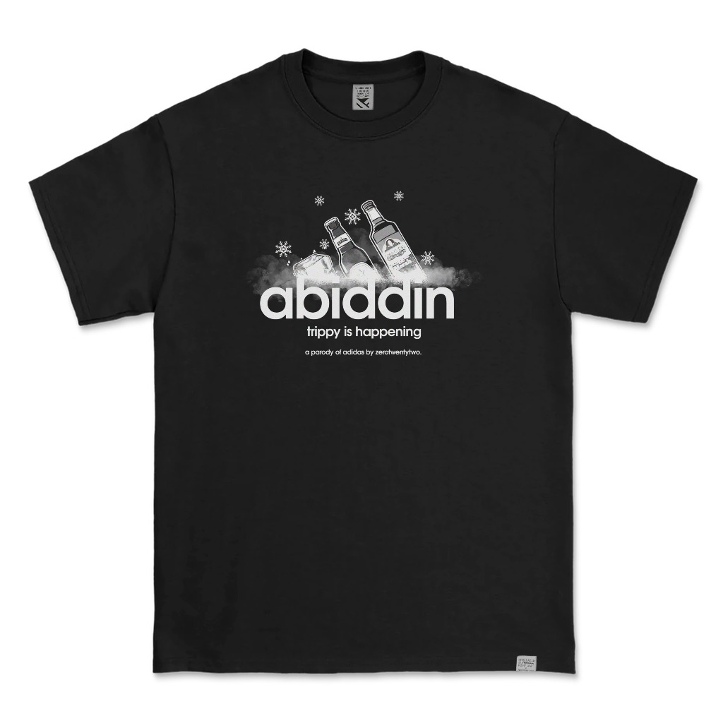 ZeroTwentyTwo T-Shirt Abidin Black | Kaos Pria Parodi Plesetan Logo Lucu