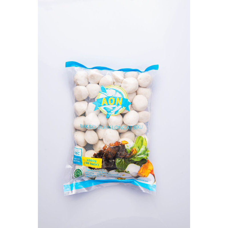 

Bakso Ikan Loncat Beku Frozen Fishball AON (50 butir)