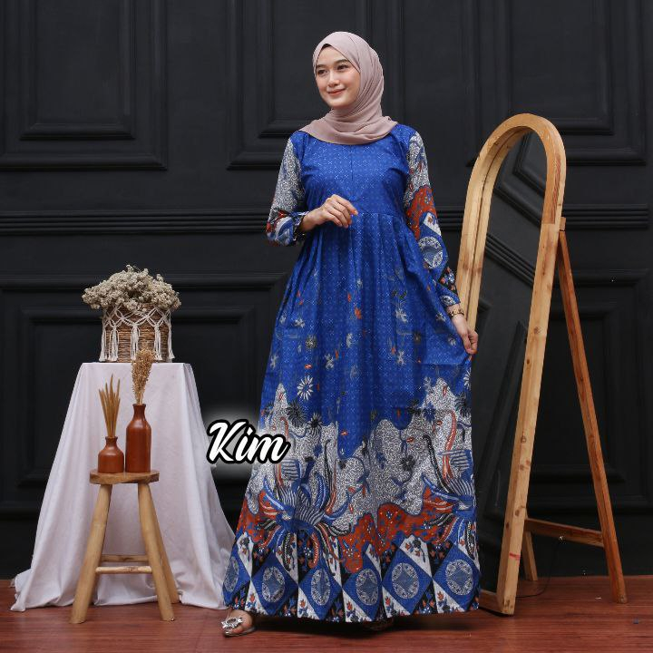 Rizky_Collection2 – Gamis Batik Sriwedari Katun Sogan Allsize & Jumbo
