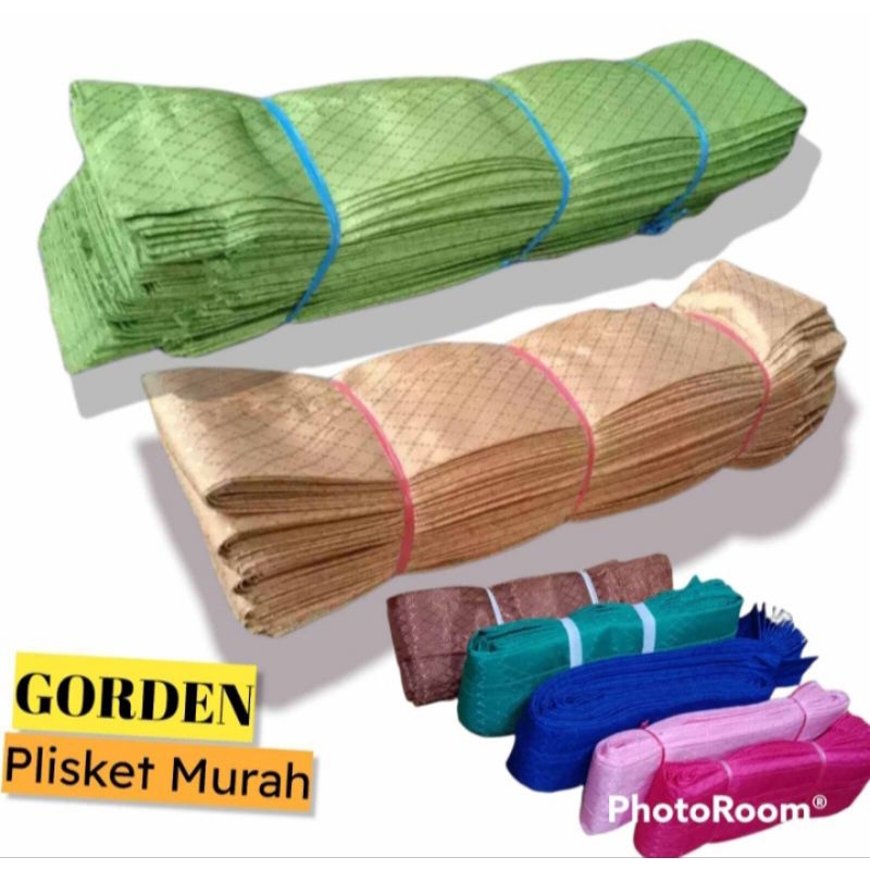 Gorden sido Vanesa Hordeng wajik polos pintu dan jendela plisket kawat S