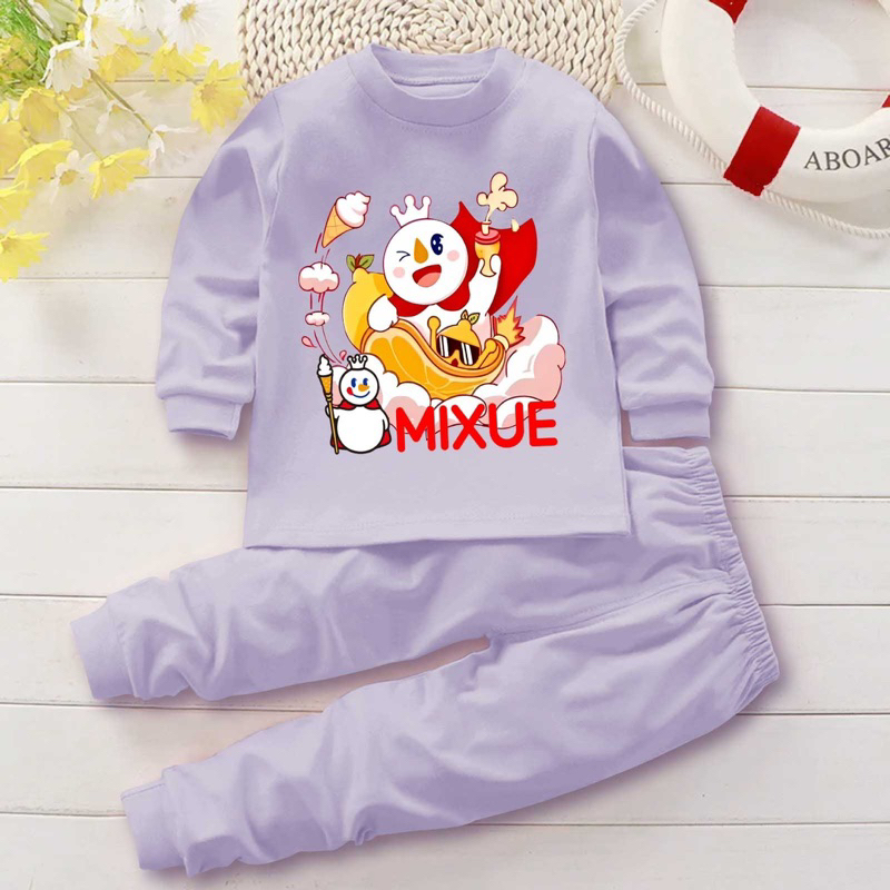 Setelan Baju Tidur Piyama Anak Bayi Batita Perempuan Laki Laki Import Viral Murah Lucu Usia 0-4 Tahun