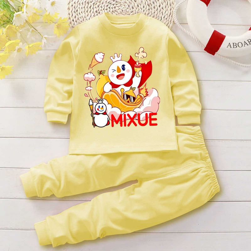 Setelan Baju Tidur Piyama Anak Bayi Batita Perempuan Laki Laki Import Viral Murah Lucu Usia 0-4 Tahun