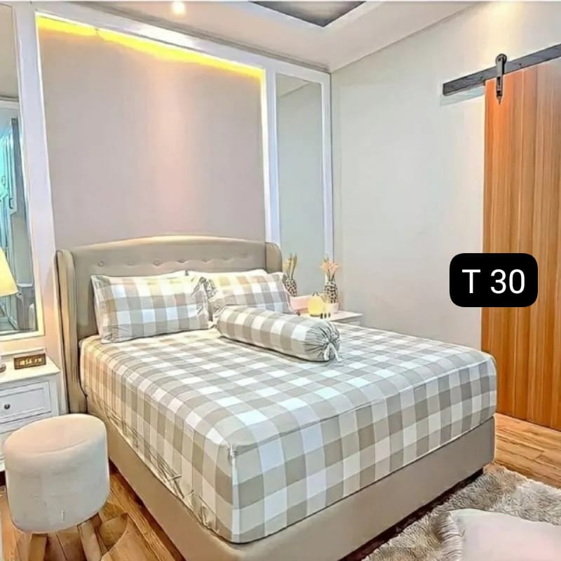 Sprei ukuran 180x200x30/160x200x30/160x200x30 aesthetic korean tinggi 30cm