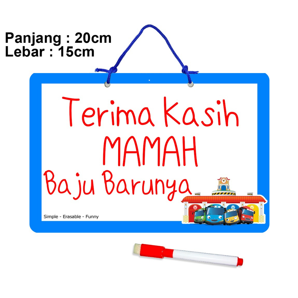 

PAPAN TULIS ANAK UKURAN KECIL MURAH KARAKTER LITTLE BUS SIMPLE C