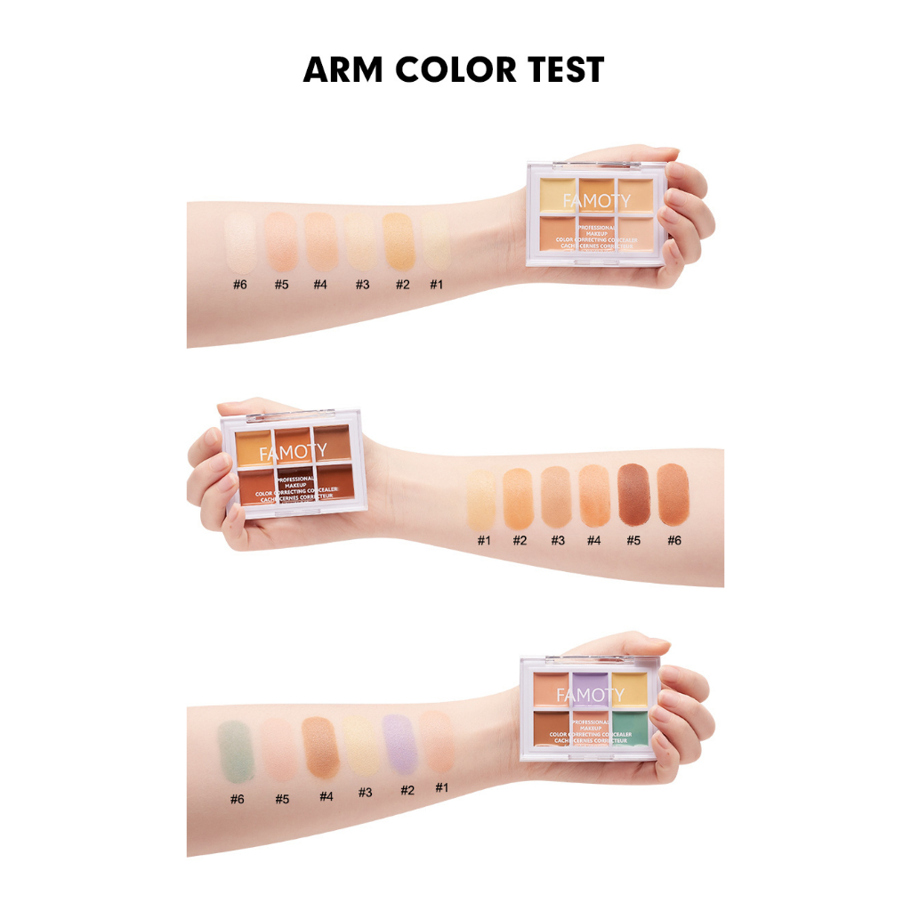 （COD）6 warna concealer tahan lama concealer stick waterproof concealer plate tidak melepas penutup pelat perbaikan riasan cairan noda