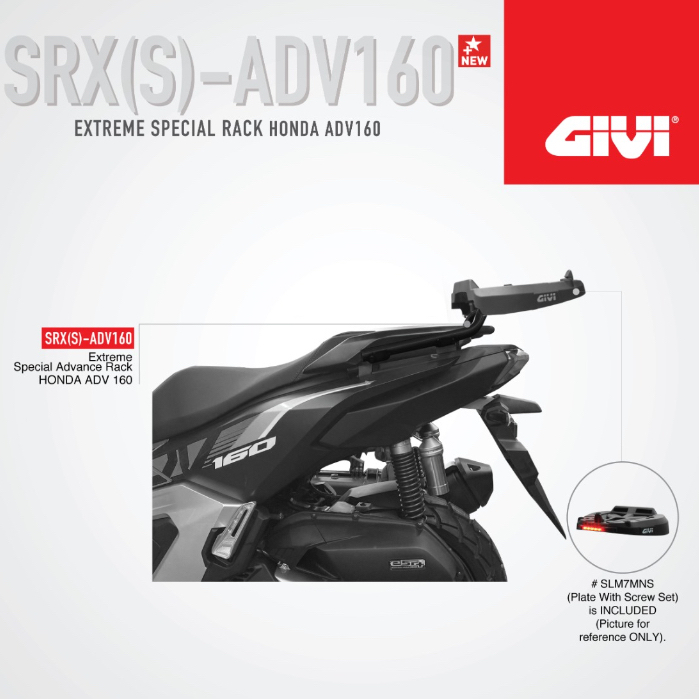 BREKET BRACKET GIVI ADV 160 ADV 150 TIPE SRV SRX WITH STOPLAMP