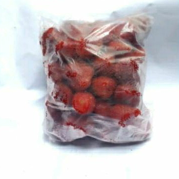 

Buah strawberry frozen premium stroberi beku kemasan 500gram dan 1kg