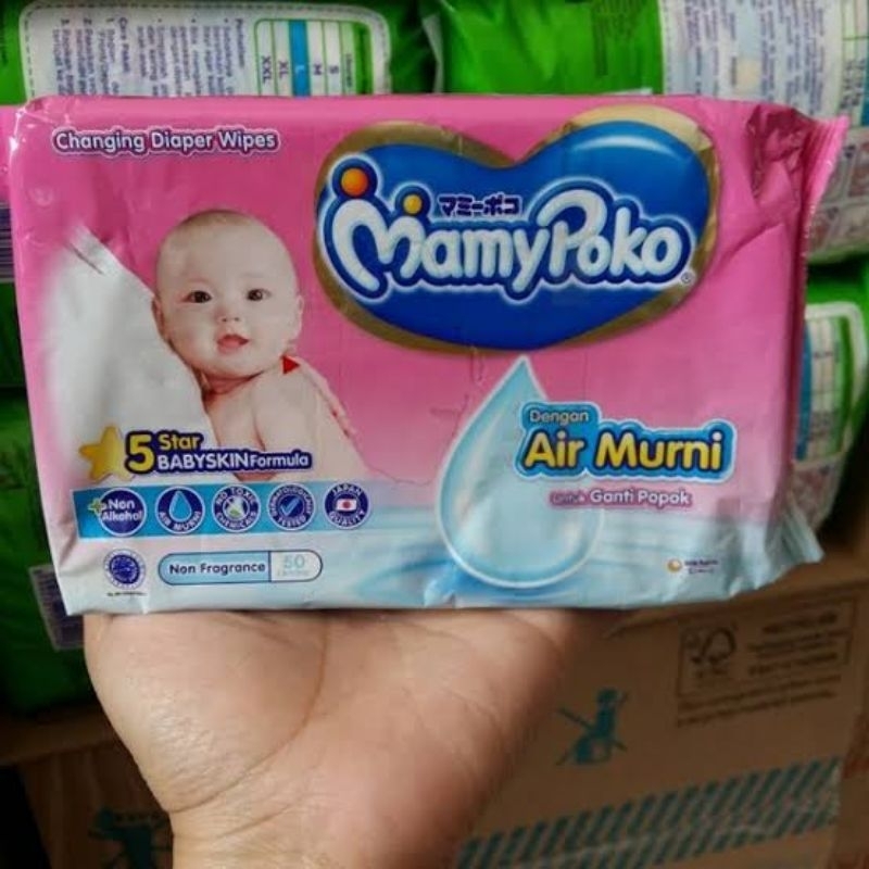 Tissue Basah Mamy Poko Air Murni / Mamy Poko Baby Wipes