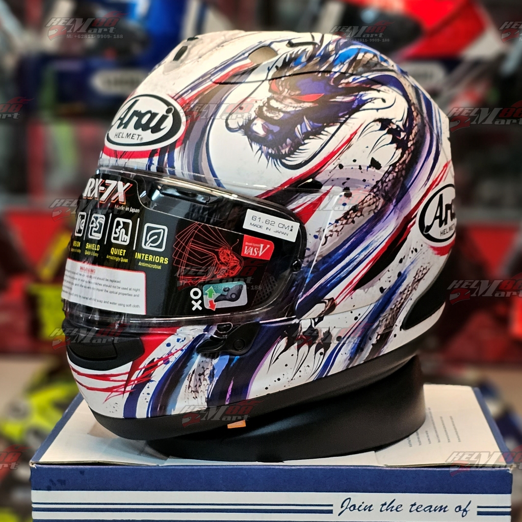 Arai RX-7X KIYONARI TRICOLOR - Helm ARAI RX7X Full Face Original