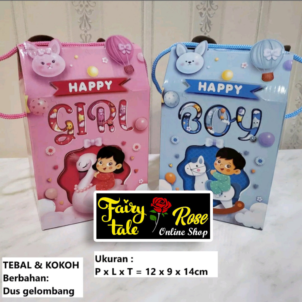 

Souvenir Ultah - Kotak Hampers Ulang Tahun Anak - Bitrthday Gift Box - Premium Tebal