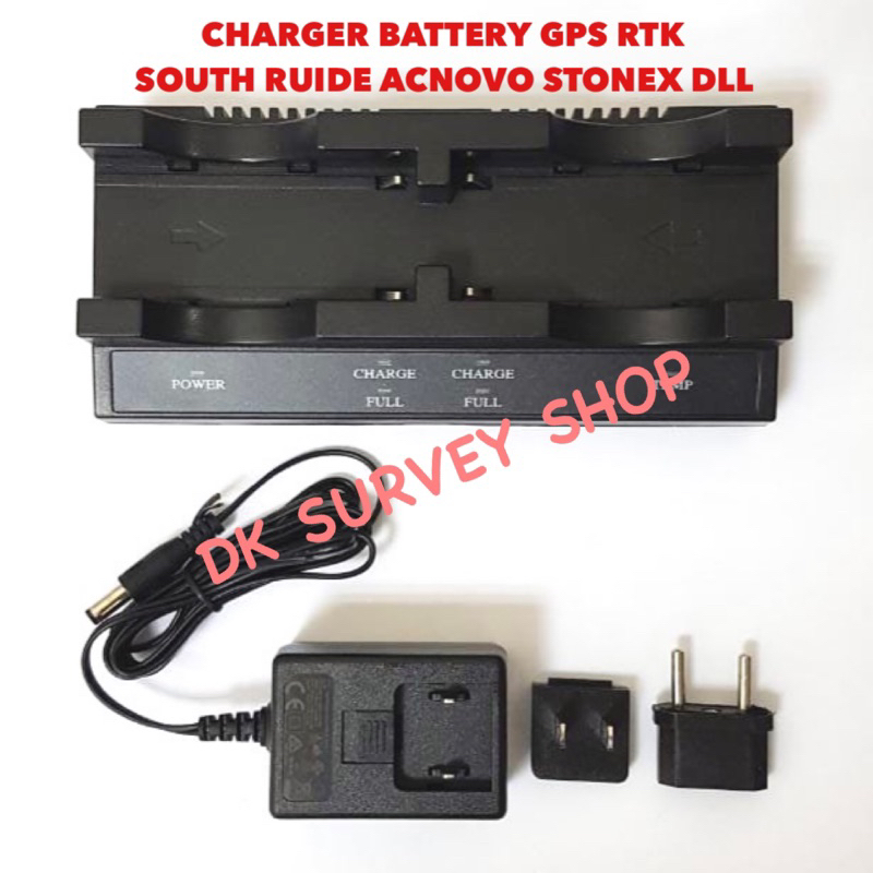 DUAL CHARGER BATTERY GPS RTK SOUTH RUIDE ACNOVO - CHARGER BATERAI GPS RTK GNSS SOUTH RUIDE ACNOVO HE