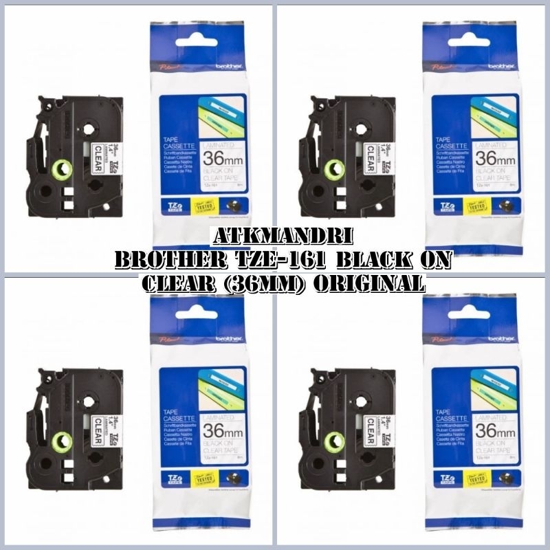 

BROTHER LABEL TZE-161 BLACK ON CLEAR (36MM) ORIGINAL