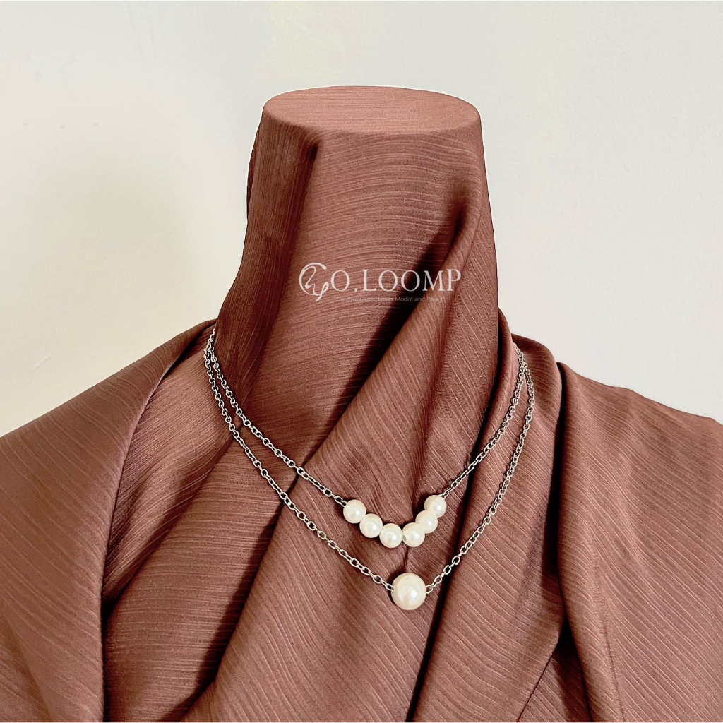 Coloomp Kalung Metal Rante Silver Gold Korean Style