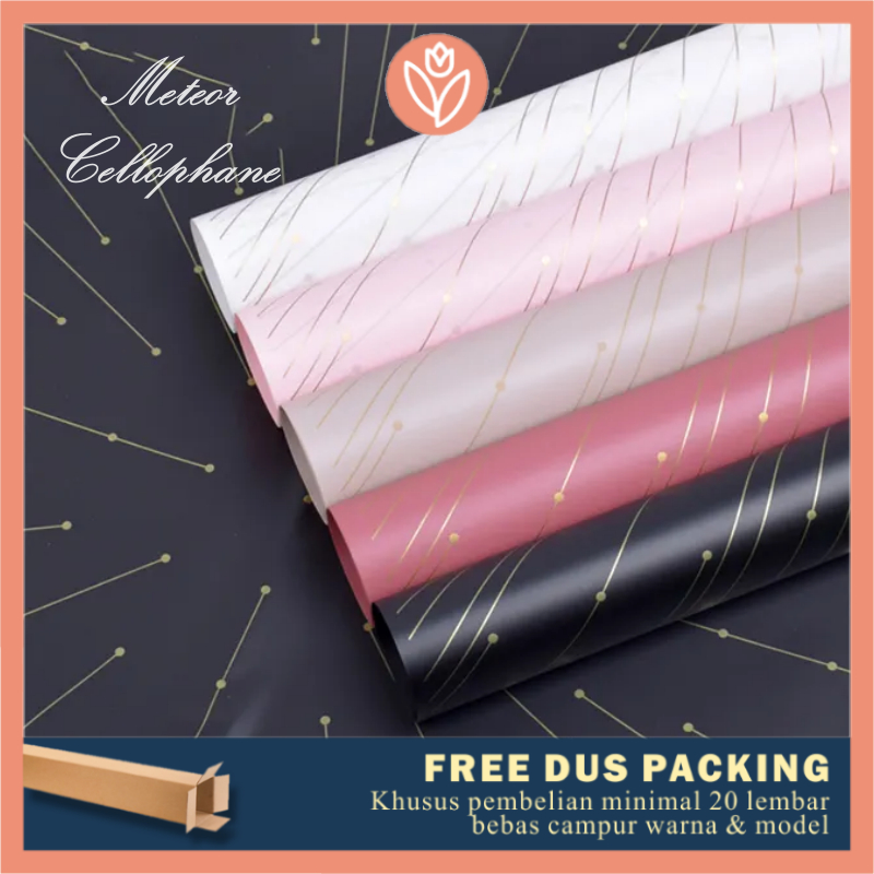 

TULIP PAPERIE ❤ KERTAS BUKET BUNGA METEOR CELLOPHANE FLOWER WRAPPING METEOR KERTAS BUNGA